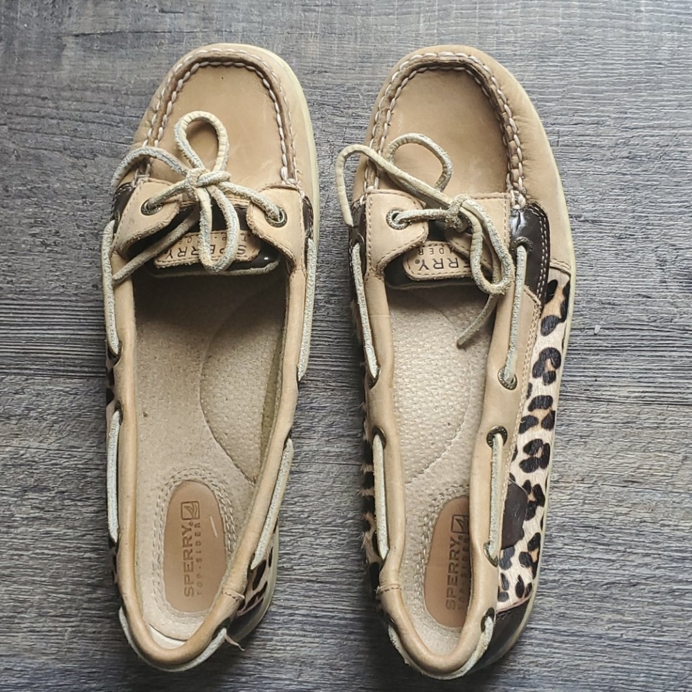 Sperry Too Sider Leopard Print Boat Shoes